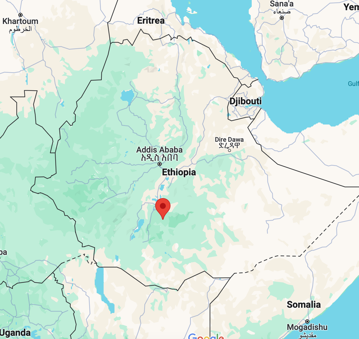 Ethiopie Keramo Map